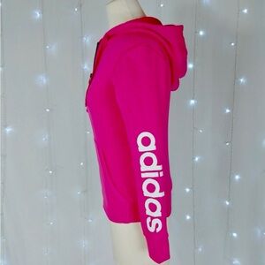Adidas Bright Pink Zip Up Hoodie